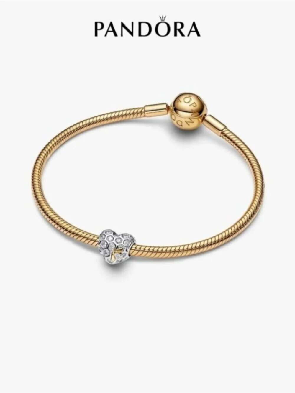 Pandora Bridgerton Honeycomb & Bee Heart Charm